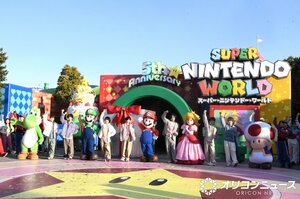 『スーパー・ニンテンドー・ワールド』開業5周年アニバーサリー・イベントにスペシャルゲストとして参加したなにわ男子 （C）ORICON NewS inc.