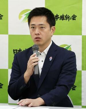 日本維新の会の吉村洋文代表=9月30日、大阪市中央区