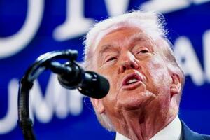 　トランプ米大統領＝２８日、ワシントン（ロイター＝共同）