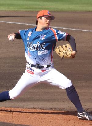 先発した安城健汰=ファイターズ鎌ケ谷スタジアム