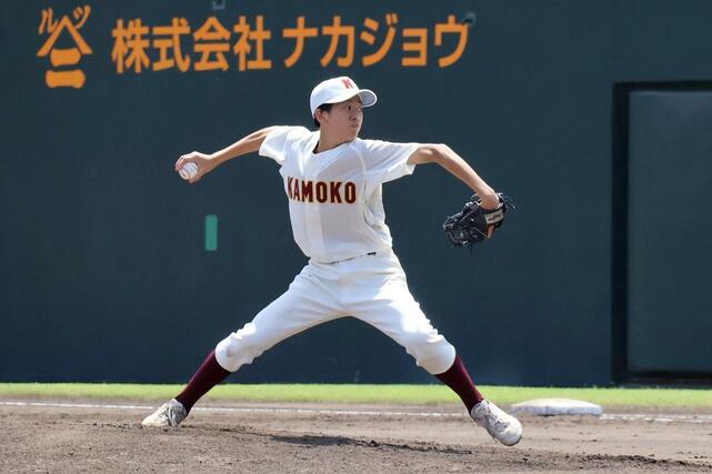 新潟北中条－加茂　加茂の先発、西野兼生＝三条市パールスタ