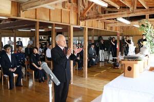 シーズンの安全を願った寺泊地域4海水浴場の合同安全祈願祭=長岡市寺泊上田町
