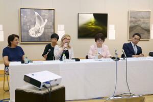 雪梁舎美術館と国立フィレンツェ美術アカデミアの共同企画展開催を発表した記者会見=7月5日、新潟市西区山田