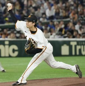 DeNA戦に先発した巨人・山崎=東京ドーム