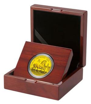 泰星コインが予約販売を始めた「午年馬図記念コイン」の100ポンド金貨