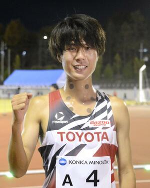 陸上男子１万メートルで日本新記録を樹立した鈴木芽吹＝東京都八王子市