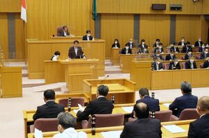9月定例会初日の新潟市議会。12日からの一般質問では、中原八一市長の再選出馬についての質問も予定される=9月6日、新潟市