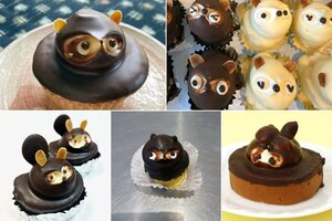 多種多様な「たぬきケーキ」