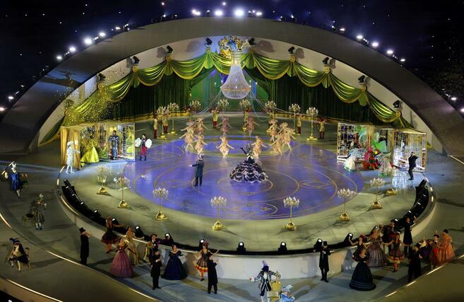 閉会式で披露されたオペラ＝２２日、イタリア・ベローナ（代表撮影・共同）