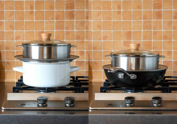 お手持ちの鍋が蒸し器に早変わり