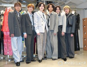 衣装展『Kis-My-Ft2：The Couture』取材会に参加した（左から）横尾渉、宮田俊哉、玉森裕太、藤ヶ谷太輔、千賀健永、二階堂高嗣 （C）ORICON NewS inc.