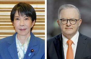 　高市早苗首相、オーストラリアのアルバニージー首相（ゲッティ＝共同）