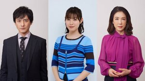 木曜劇場『今夜、秘密のキッチンで』に出演する（左から）中村俊介・瀧本美織・筒井真理子 （C）フジテレビ