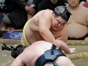 大相撲夏場所で勝ち越しまであと一歩と善戦した新入幕の嘉陽=両国国技館