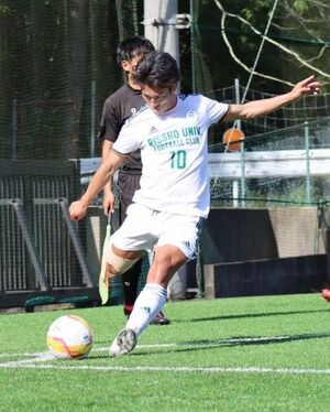 川上航立（立正大体育会サッカー部提供）