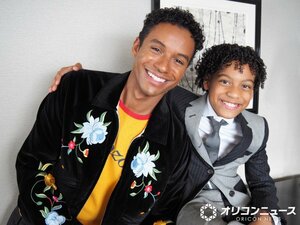 映画『Michael／マイケル』（公開中）マイケル役のジャファー・ジャクソン、ジャクソン5時代のマイケルを演じたジュリアーノ・ヴァルディ （C）ORICON NewS inc.