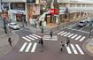 歩車分離式交差点＝新潟市中央区万代１