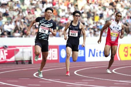 佐藤風雅の失格取り消し、優勝 日本選手権、男子400m決勝