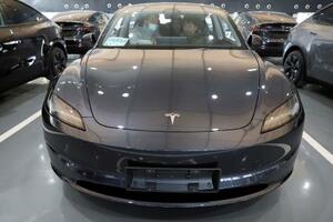 　テスラのモデルＹ＝２０２５年１月、北京（ロイター＝共同）