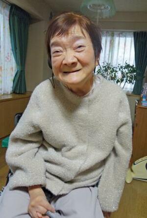 　脳性まひがある障害者団体理事長の小山内美智子さん＝３日、札幌市西区