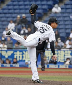 3回から2番手で登板し5回無失点のロッテ・田中晴=ZOZOマリン