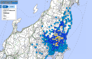 震度分布図（出典：気象庁ＨＰ）