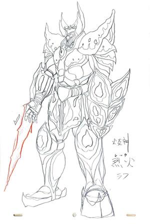 紺吉が制作するアニメ「烈火伝説」(仮)のラフキャラクター設定(紺吉提供)