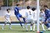 準決勝 JSC-新潟医福大FC 前半23分、JSCのDF安藤裕麻が決めて1-0=新発田市五十公野公園陸上競技場