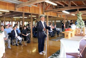海の安全を願った寺泊地域4海水浴場の合同安全祈願祭=7月1日、長岡市寺泊上田町