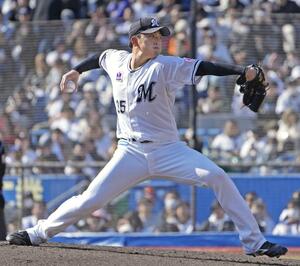 6回から登板したロッテ・田中晴=ZOZOマリン