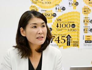 記者会見する長崎大核兵器廃絶研究センターの中村桂子准教授=9日午後、長崎市