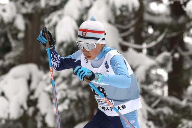 男子複合で6位の近藤絆(牧)=2025年2月6日、長野県