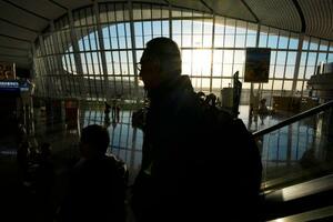 北京大興国際空港。中国外務省は日本人を対象とした短期滞在ビザ免除措置の延長を発表した=1日(共同)