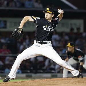 楽天戦に先発したソフトバンク・大関=楽天モバイルパーク