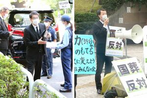新潟市長選への立候補を予定する現職の中原八一氏(左)と新人の鈴木映氏(右)