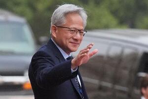 　エヌビディアのジェンスン・フアンＣＥＯ＝１４日、北京（ＡＰ＝共同）
