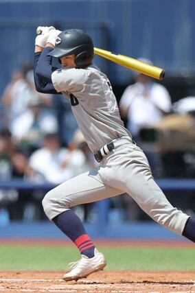 中越－新潟産大付　１回中越無死満塁、渡邊櫂史の二ゴロ間に２－２＝エコスタ