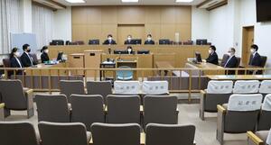 新発田女性殺害事件で被告に無期懲役の判決が言い渡された新潟地裁の法廷=11月18日、新潟市中央区(代表撮影)