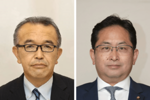 左から届け出順に城戸陽二氏=無新=、宮澤一照氏=無新=