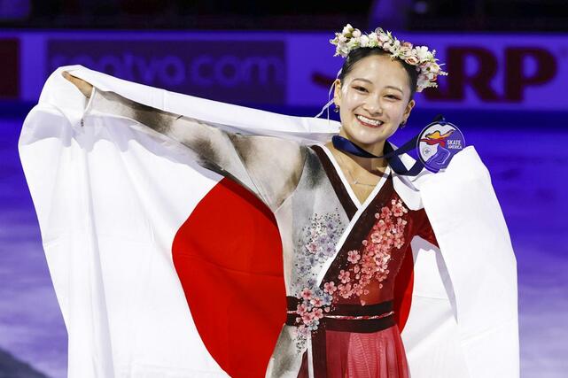 女子で2位となった渡辺倫果=レークプラシッド(共同)