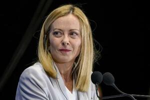 イタリアのメローニ首相=7月、ローマ(ゲッティ=共同)