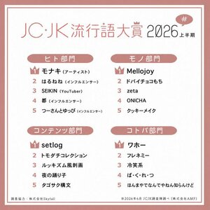 『JC・JK流行語大賞2026上半期』発表