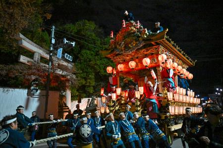 秩父夜祭、極彩色の山車に歓声 冬の街に6基、見物客にぎわう | 新潟日報