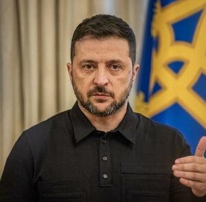 ウクライナのゼレンスキー大統領(ゲッティ=共同)