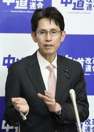 　中道改革連合の階猛氏＝２月、国会