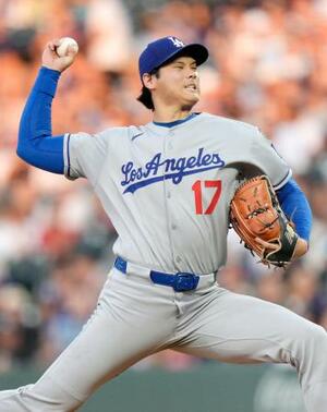 ロッキーズ戦に先発したドジャース・大谷=デンバー(共同)