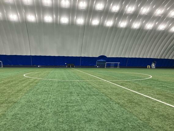 Ｊリーグが視察した韓国のエアドーム （Ｊリーグ提供）