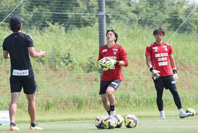 練習に励むＧＫ陣