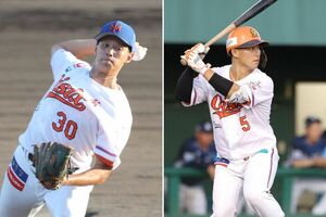 能登嵩都(左)と大川陽大