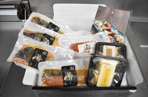ネットで展開する「越後味いちば船栄」の商品。県産、国産素材の使用にこだわる
